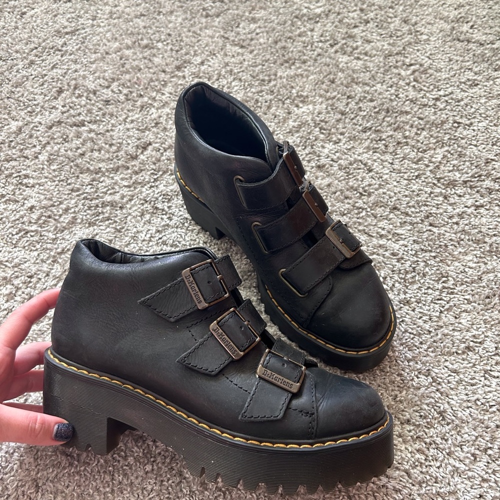 DR.MARTENS BLACK LEATHER COPPOLA BOOTS